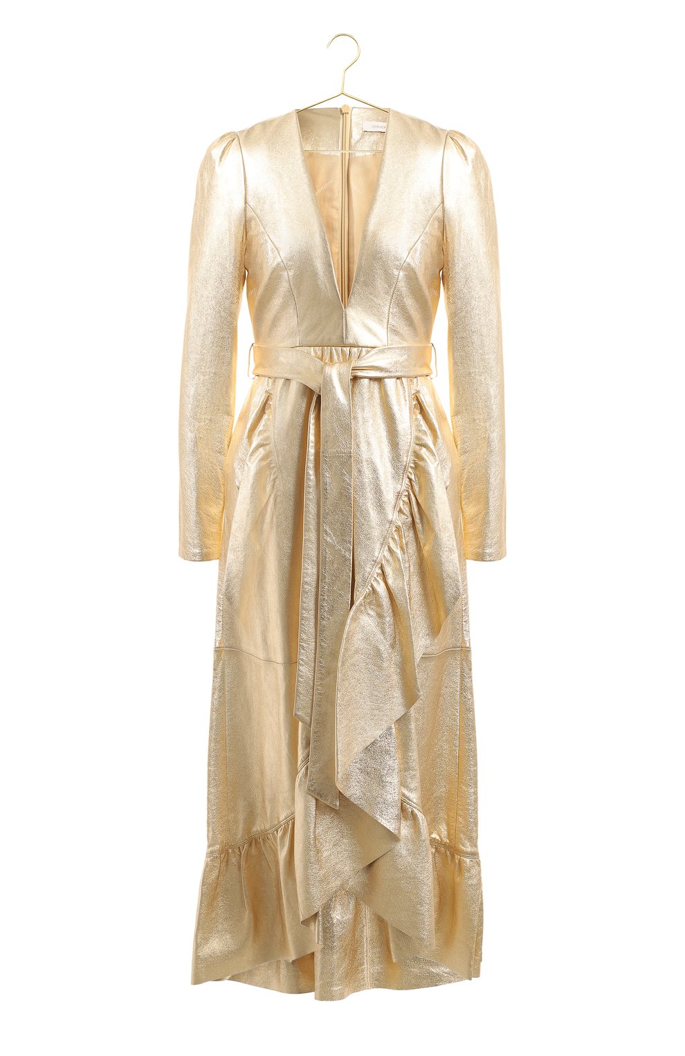 Кожаное платье | Zimmermann | Золотой - 1