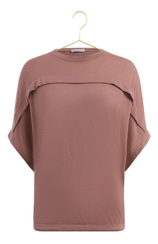 Пуловер из кашемира и шелка | Brunello Cucinelli | Розовый - 1